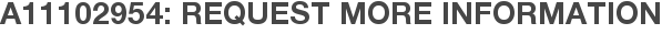A11102954: Request More Information