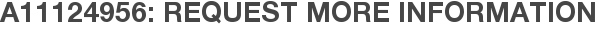 A11124956: Request More Information