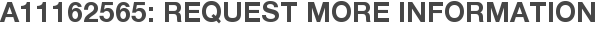 A11162565: Request More Information