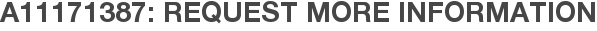 A11171387: Request More Information
