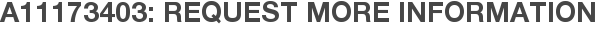 A11173403: Request More Information