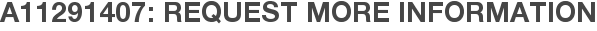 A11291407: Request More Information