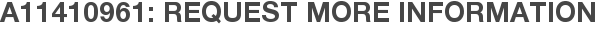 A11410961: Request More Information