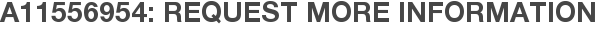 A11556954: Request More Information
