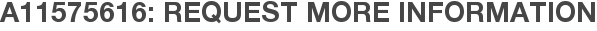A11575616: Request More Information