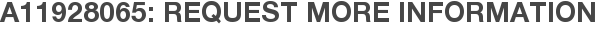 A11928065: Request More Information