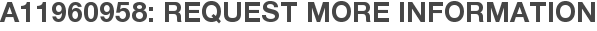 A11960958: Request More Information
