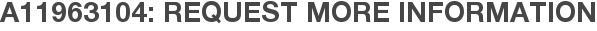 A11963104: Request More Information