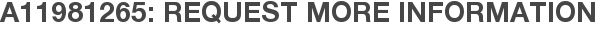 A11981265: Request More Information